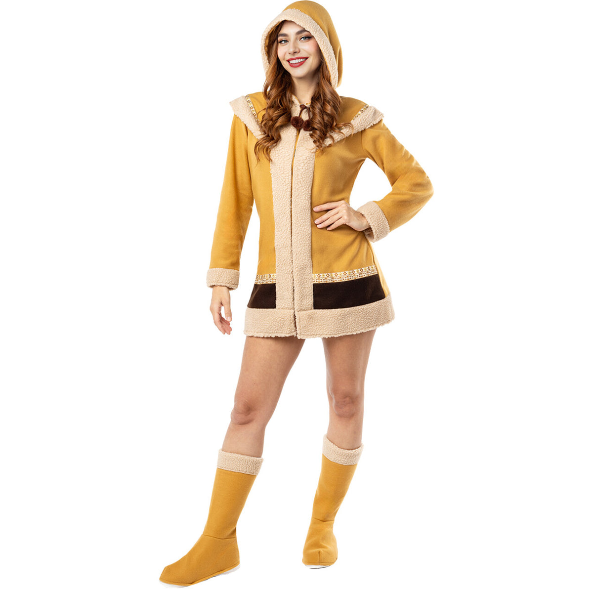 Op deze afbeelding zie je een Kostuums, van het merk Funidelia. Eskimo Ellie Vrouw Kostuum