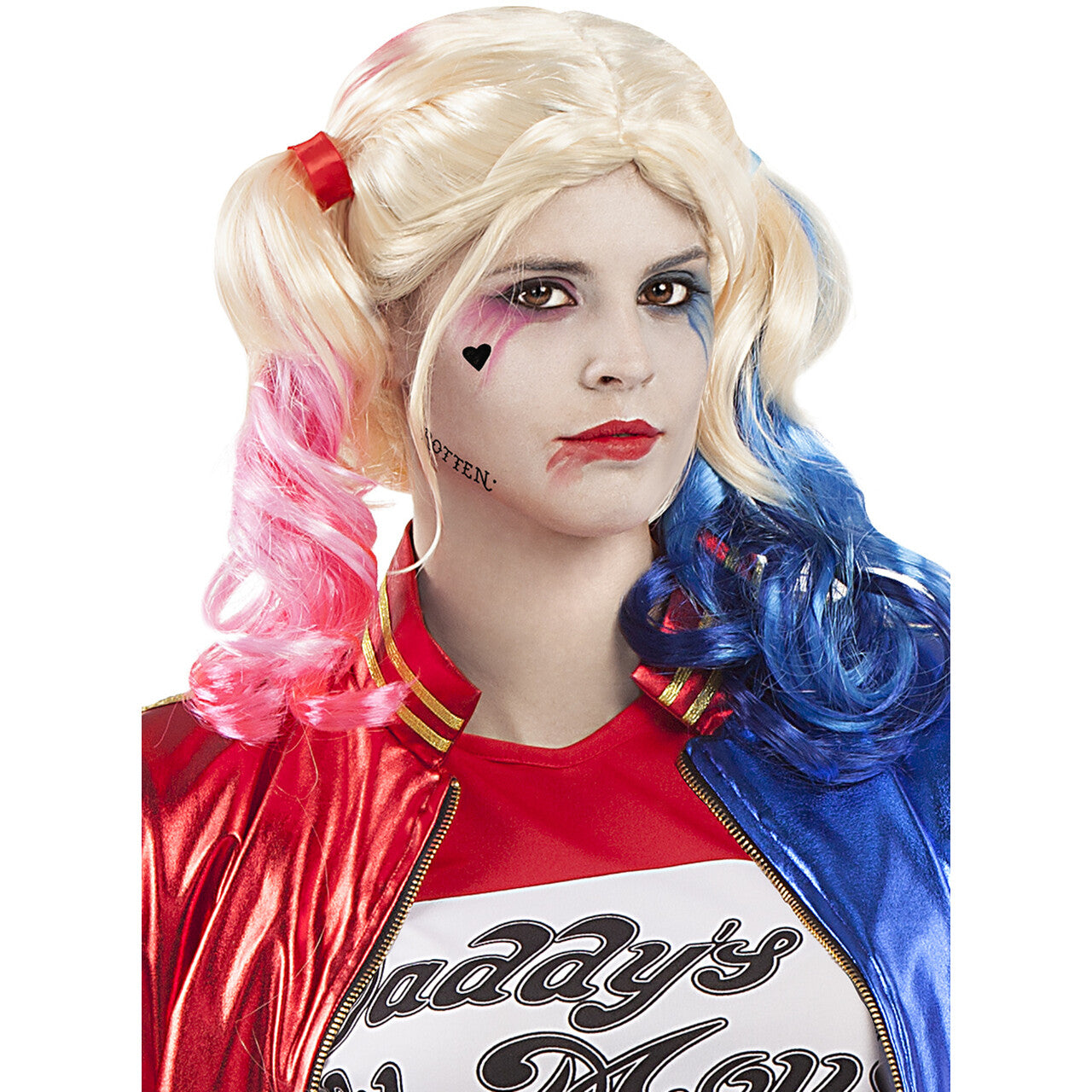 Op deze afbeelding zie je een Accessoires, van het merk Funidelia. Harley Quinn Pruik Suicide Squad Blond Roze Blauw