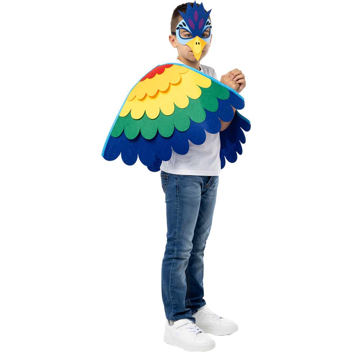 Op deze afbeelding zie je een Kostuums, van het merk Funidelia. Birdie Wings Kind Kostuum