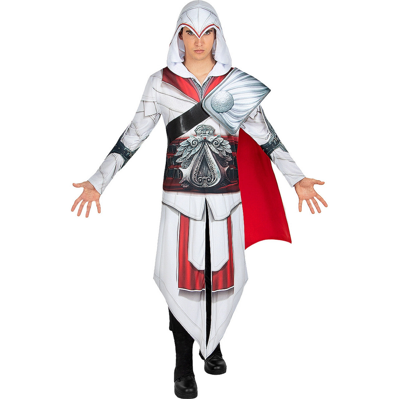 Op deze afbeelding zie je een Kostuums, van het merk Funidelia. Ezio Auditore Assassins Creed Man Kostuum