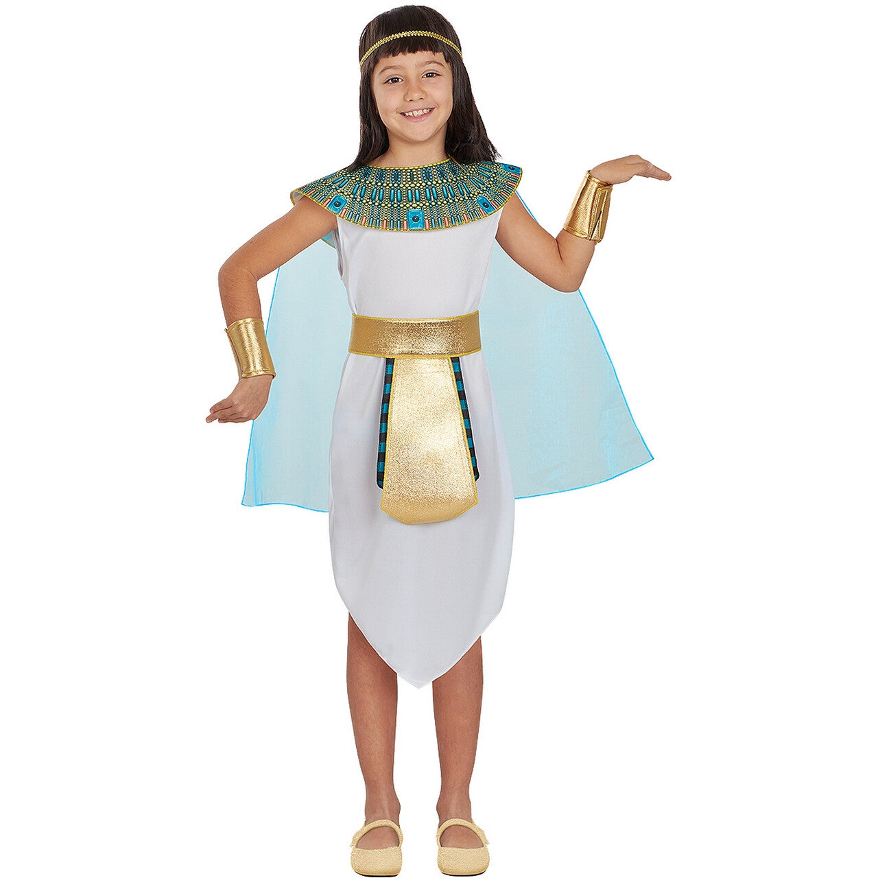 Op deze afbeelding zie je een Kostuums, van het merk Funidelia. Cleopatra Edele Koningin Van Egypte Meisje Kostuum