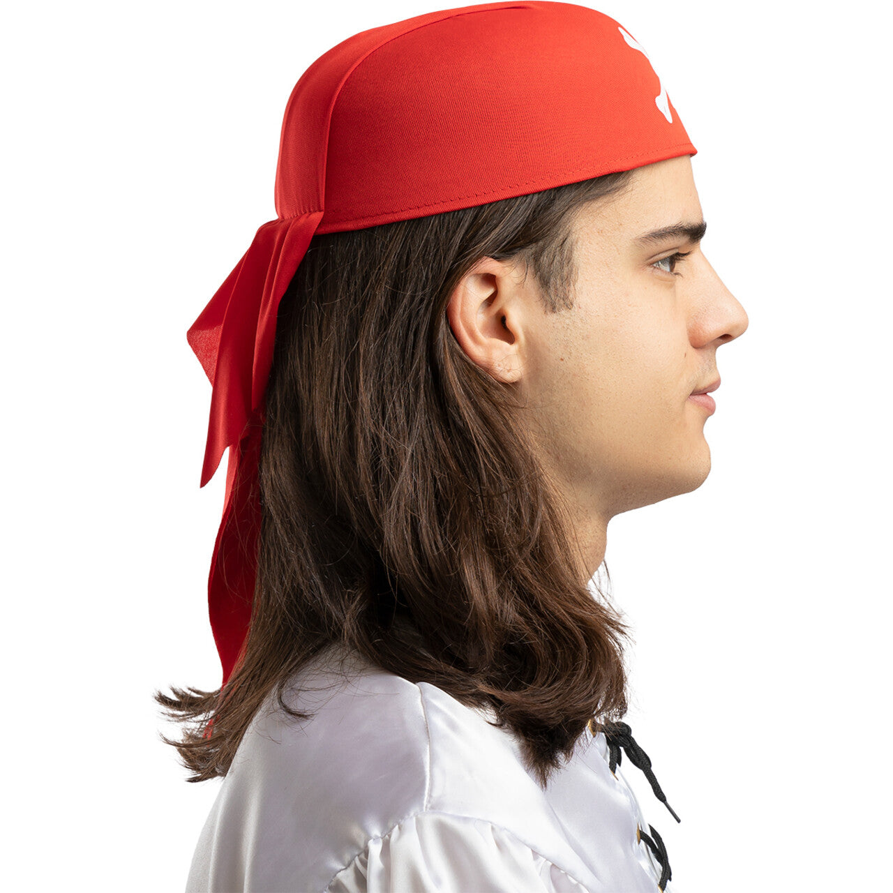 Op deze afbeelding zie je een Accessoires, van het merk Funidelia. Piraten Hoed Rood Skull Collector