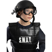 Op deze afbeelding zie je een Accessoires, van het merk Funidelia. Police Swat Helm Met Lamp En Bril