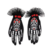 Op deze afbeelding zie je een Accessoires, van het merk Funidelia. Skelet Handschoenen Catrina