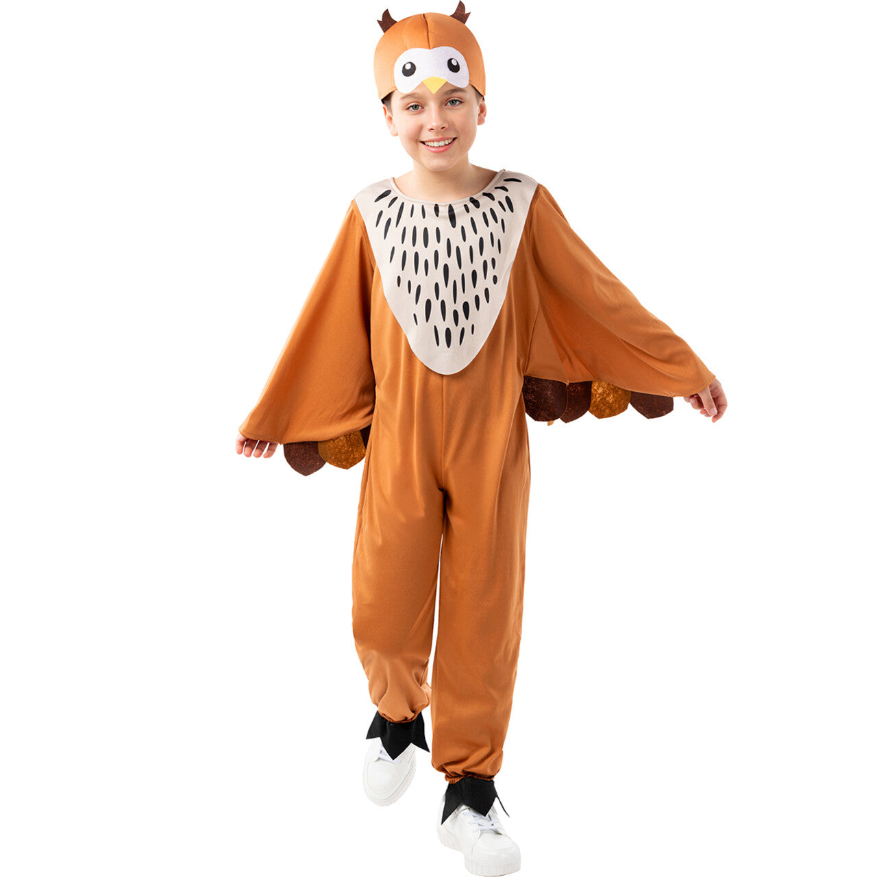 Op deze afbeelding zie je een Kostuums, van het merk Funidelia. Kleine Uil, Grote Pret Kind Kostuum