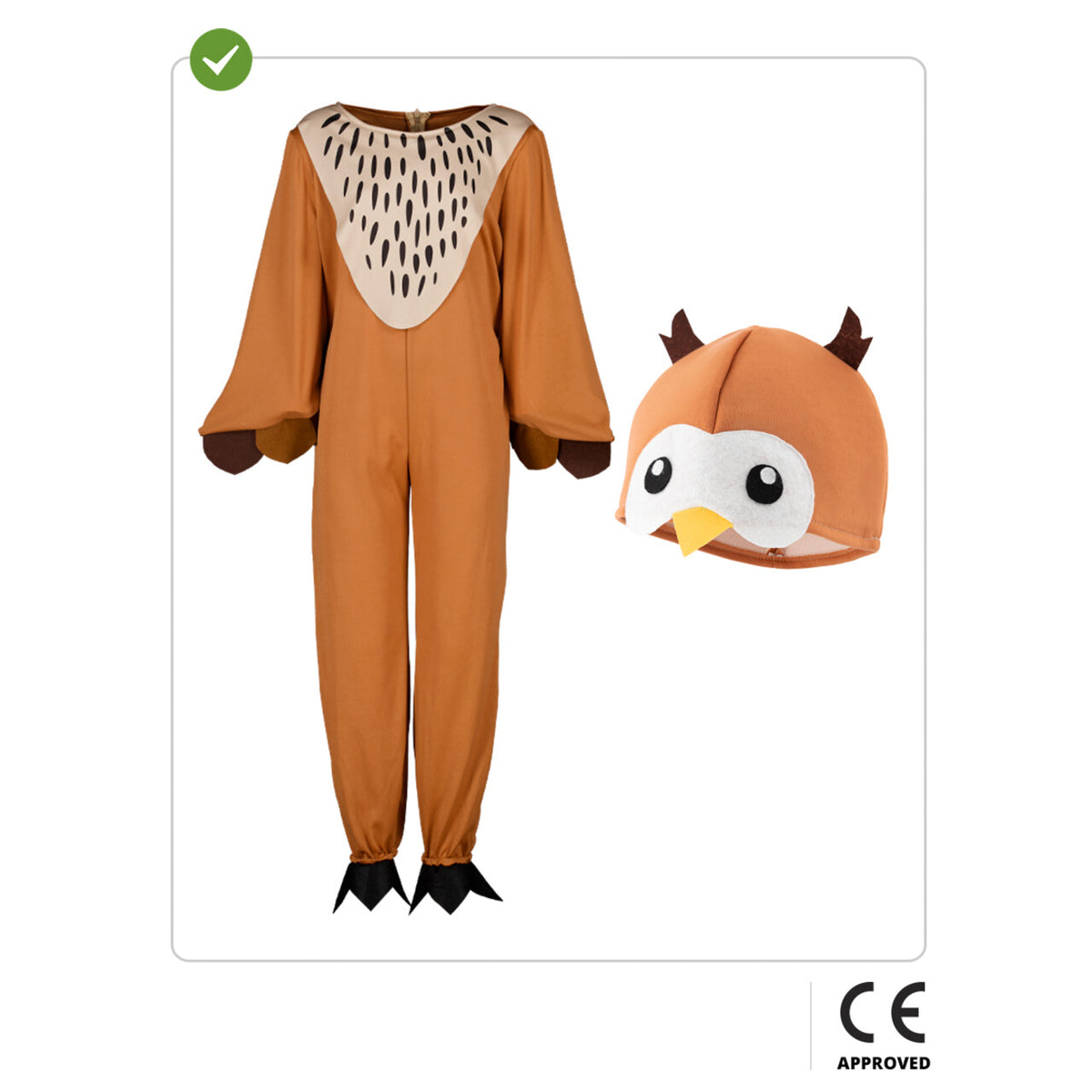 Op deze afbeelding zie je een Kostuums, van het merk Funidelia. Kleine Uil, Grote Pret Kind Kostuum