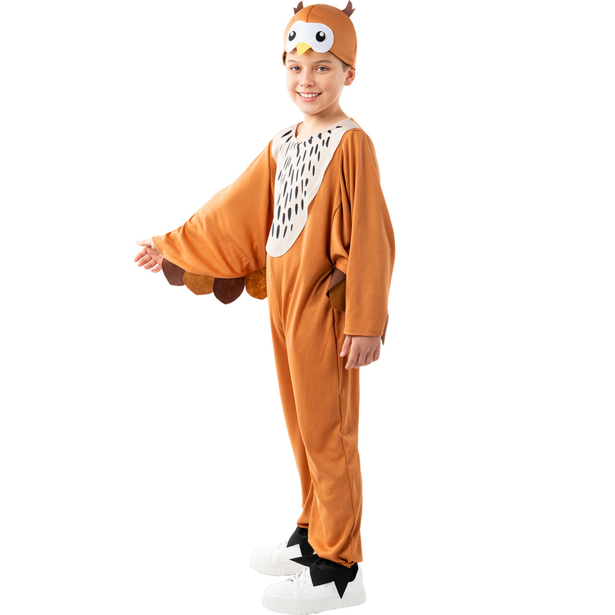Op deze afbeelding zie je een Kostuums, van het merk Funidelia. Kleine Uil, Grote Pret Kind Kostuum