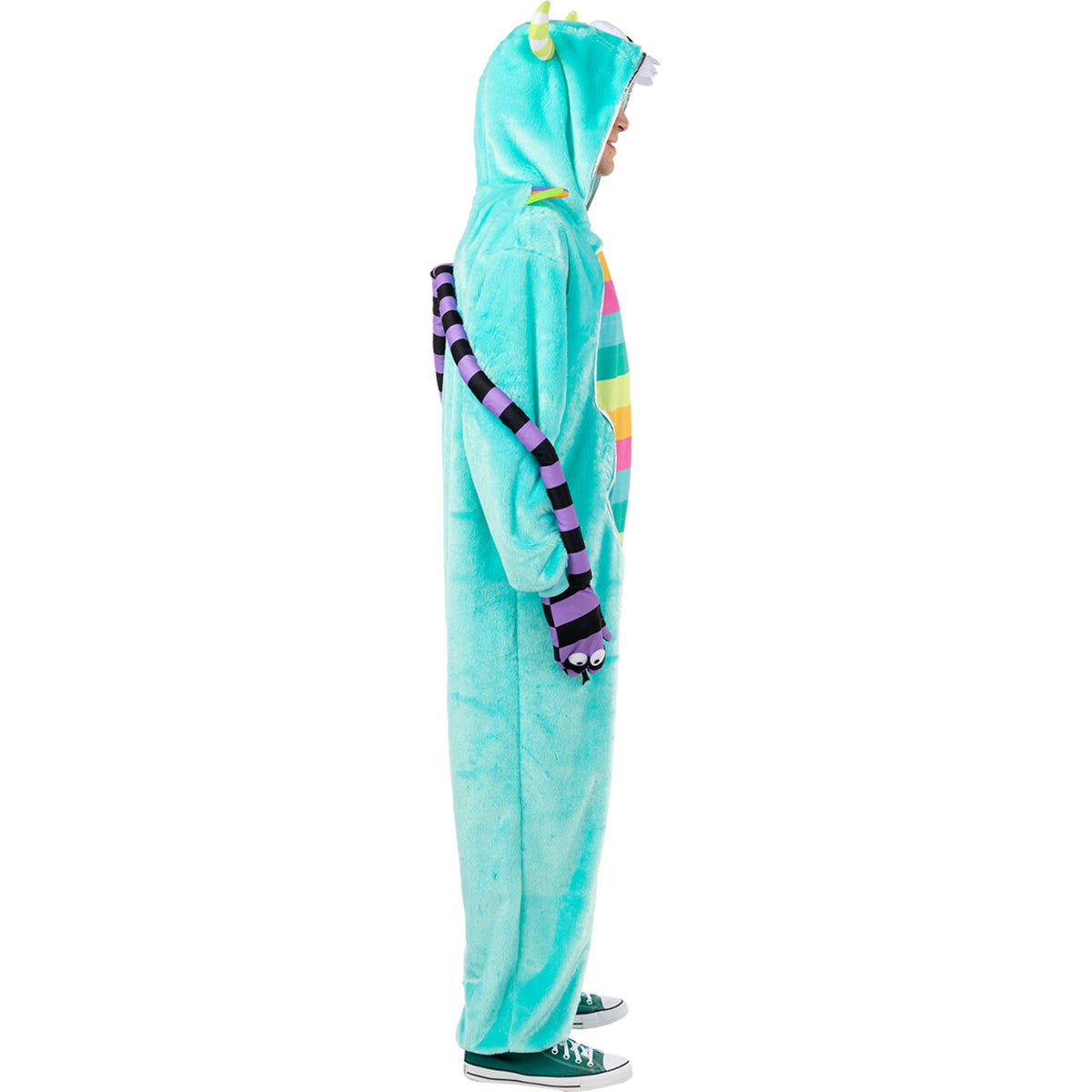 Op deze afbeelding zie je een Kostuums, van het merk Funidelia. Kleurrijk Groot Monster Unisex Kostuum
