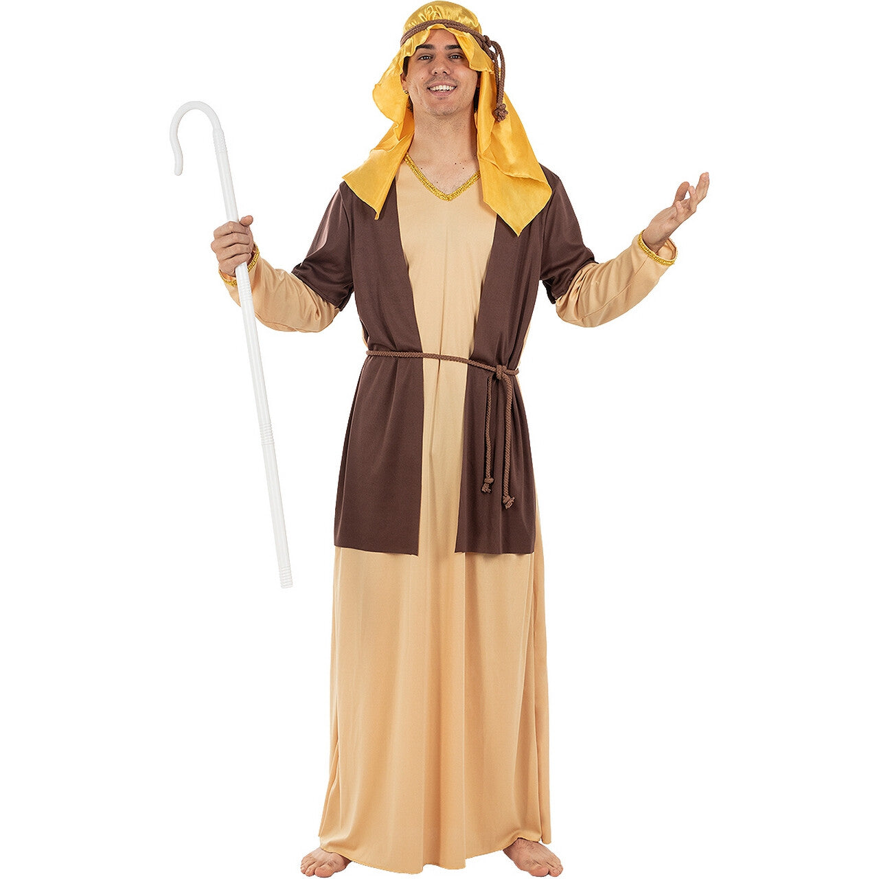 Op deze afbeelding zie je een Kostuums, van het merk Funidelia. Schapenhoeder Jozef Sheep Man Kostuum