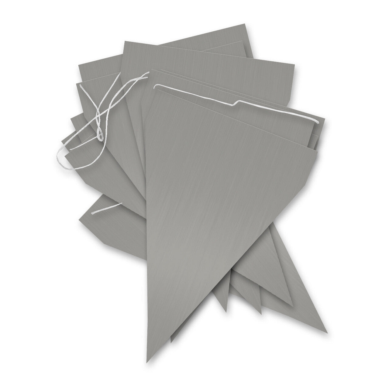 Op deze afbeelding zie je een Decoratie, van het merk Funidelia. Vlaggenlijn Zilver 9 Wimpels 3 Meter