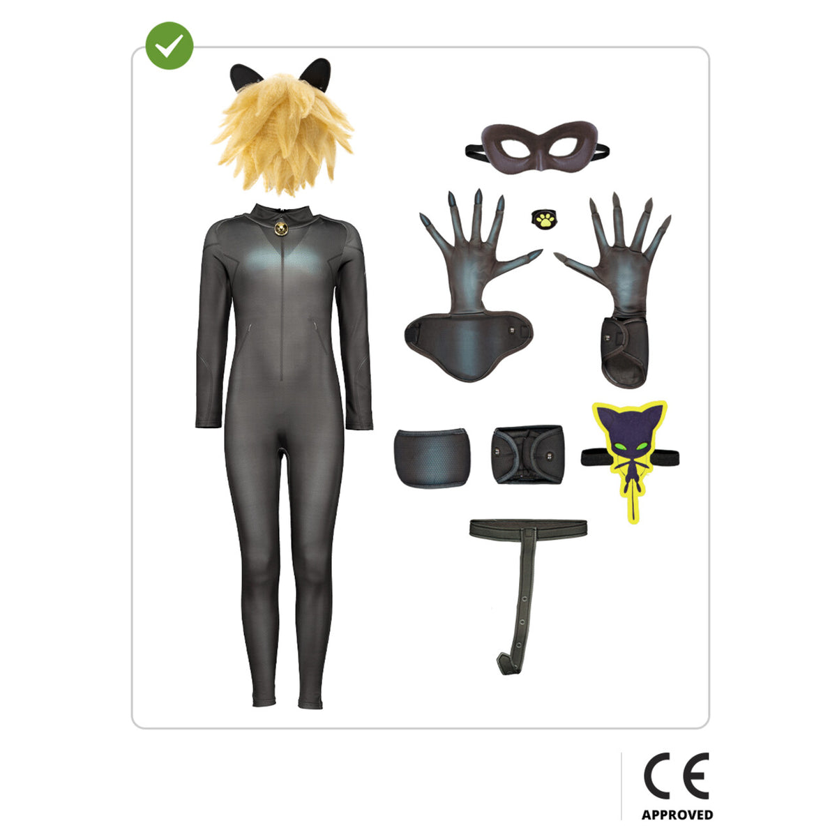 Op deze afbeelding zie je een Kostuums, van het merk Funidelia. Compleet Kostuum Cat Noir Van Miraculous Ladybug Kind