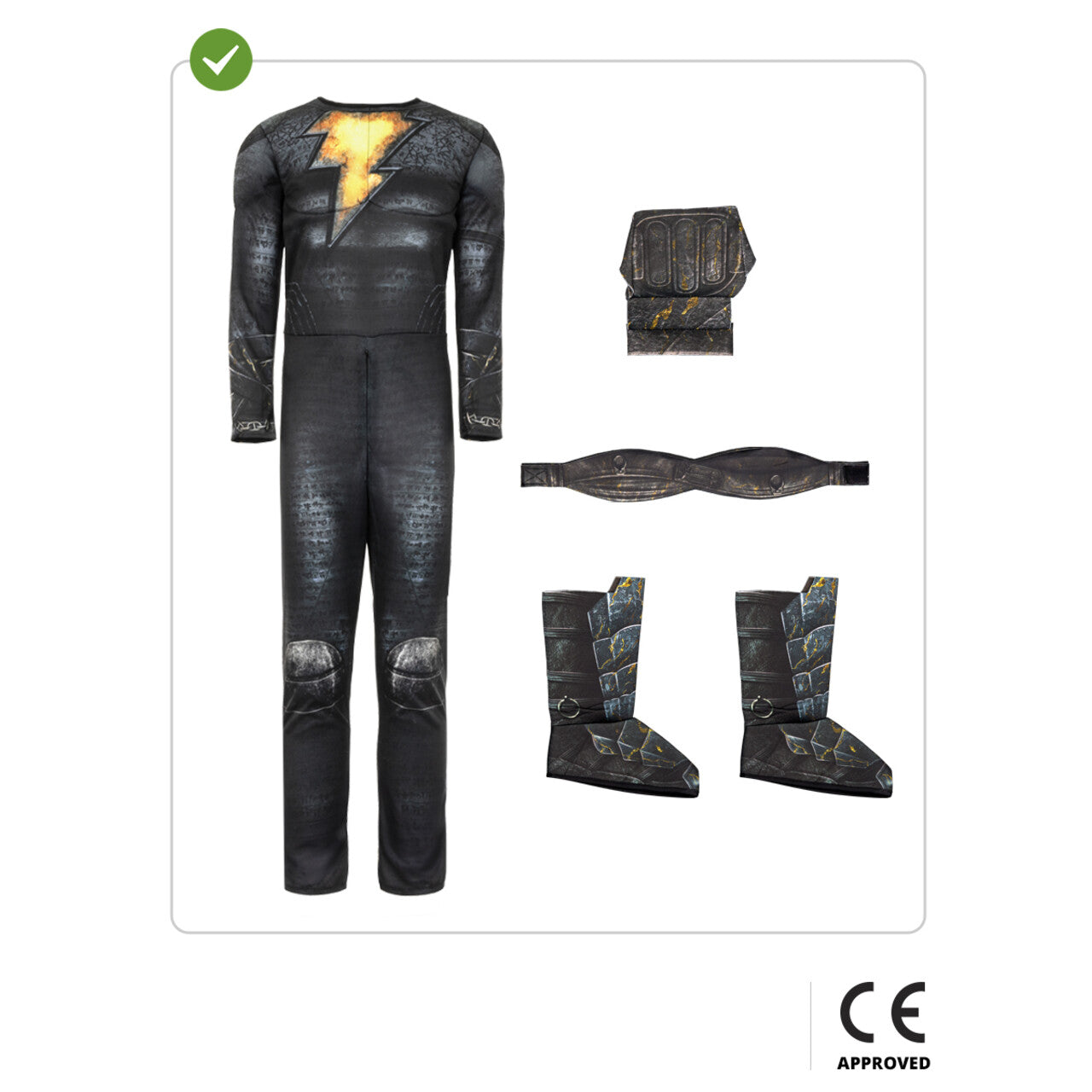 Op deze afbeelding zie je een Kostuums, van het merk Funidelia. Black Adam Dc Comics Jongen Kostuum