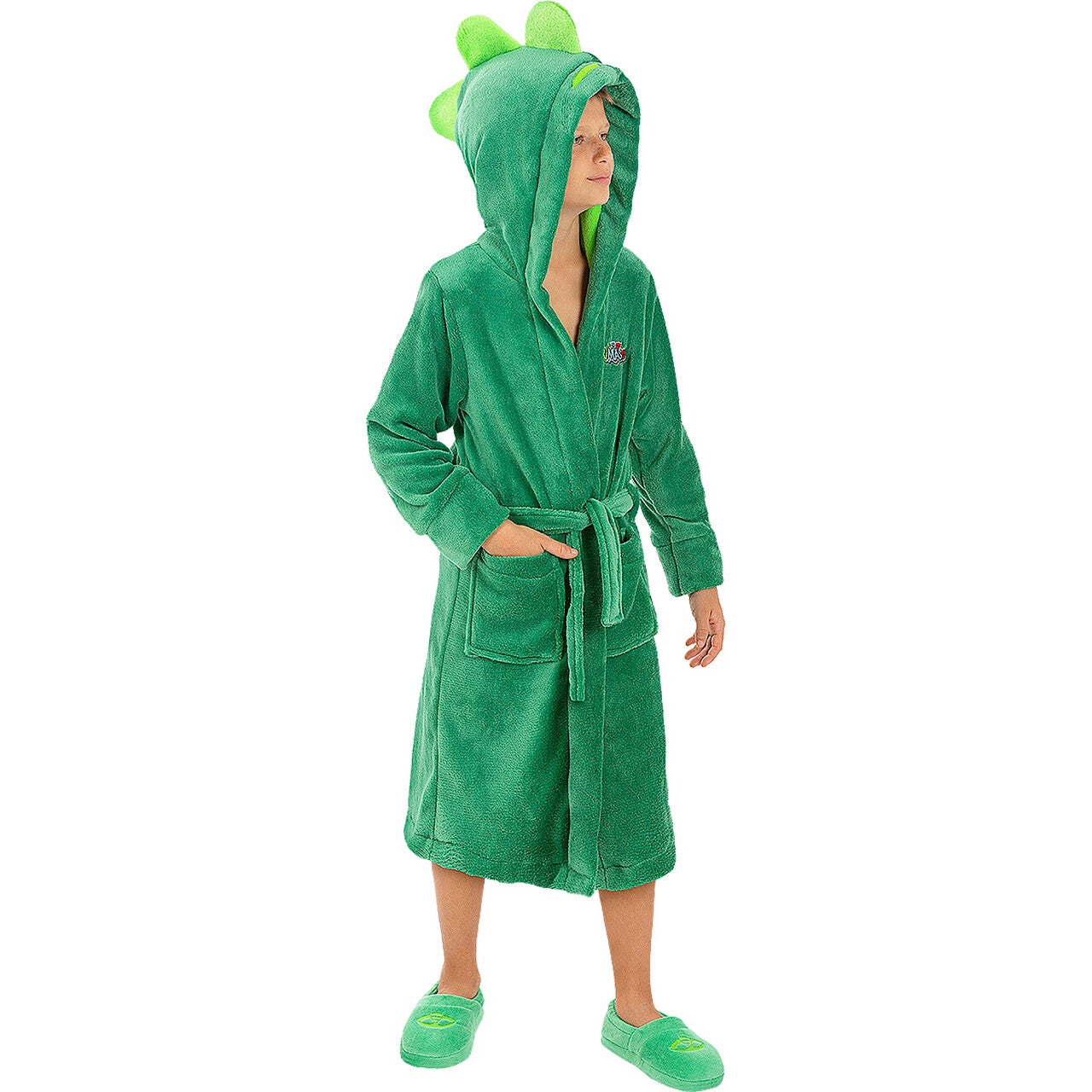 Op deze afbeelding zie je een Kostuums, van het merk Funidelia. Pj Masks Gekko Dressing Kamerjas Kind