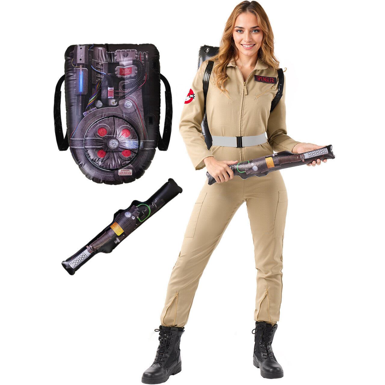 Op deze afbeelding zie je een Kostuums, van het merk Funidelia. Ghostbusters Lady Ghosts Dont Scare Me Vrouw Kostuum