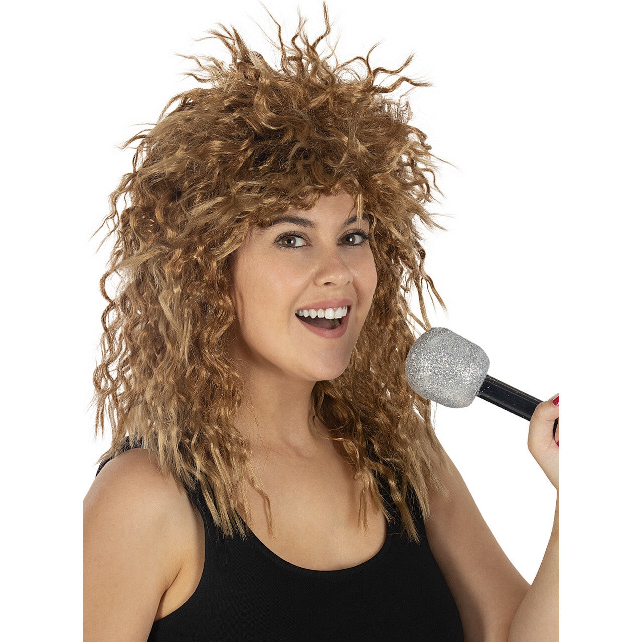 Op deze afbeelding zie je een Accessoires, van het merk Funidelia. Pruik Tina Rockhard