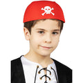 Piraten Hoed Rood Met Doodshoofd