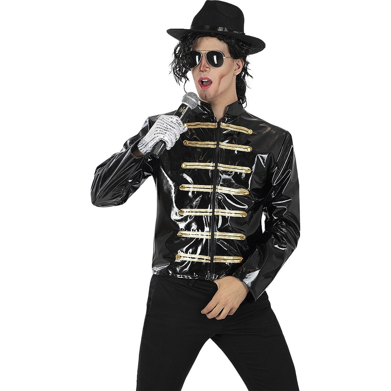 Op deze afbeelding zie je een Accessoires, van het merk Funidelia. King Of Pop Handschoen En Microfoon