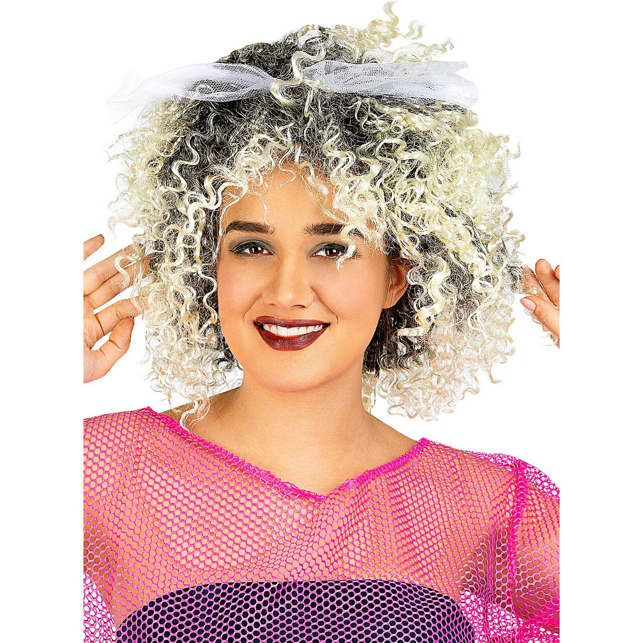 Op deze afbeelding zie je een Accessoires, van het merk Funidelia. 80s Madge Maddy Pruik
