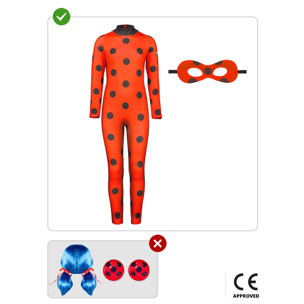 Op deze afbeelding zie je een Kostuums, van het merk Funidelia. Ladybug Costume For Girls Meisje Kostuum
