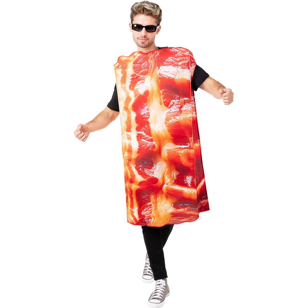 Op deze afbeelding zie je een Kostuums, van het merk Funidelia. Knapperige Bacon Unisex Kostuum