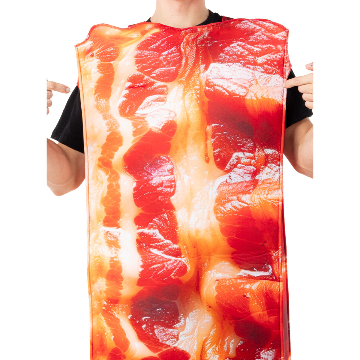 Op deze afbeelding zie je een Kostuums, van het merk Funidelia. Knapperige Bacon Unisex Kostuum