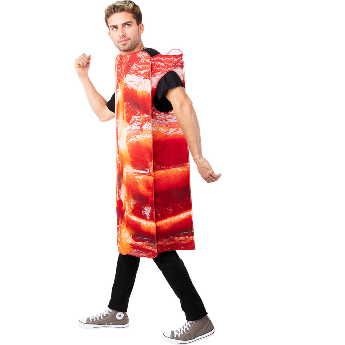 Op deze afbeelding zie je een Kostuums, van het merk Funidelia. Knapperige Bacon Unisex Kostuum