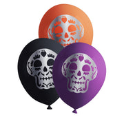Op deze afbeelding zie je een Decoratie, van het merk Funidelia. Latex Ballonnen Day Of The Dead 8 Stuks