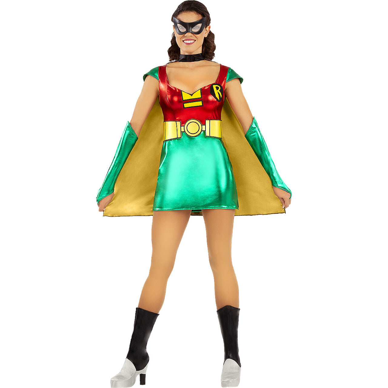 Op deze afbeelding zie je een Kostuums, van het merk Funidelia. Sexy Sidekick Robin Vrouw Kostuum