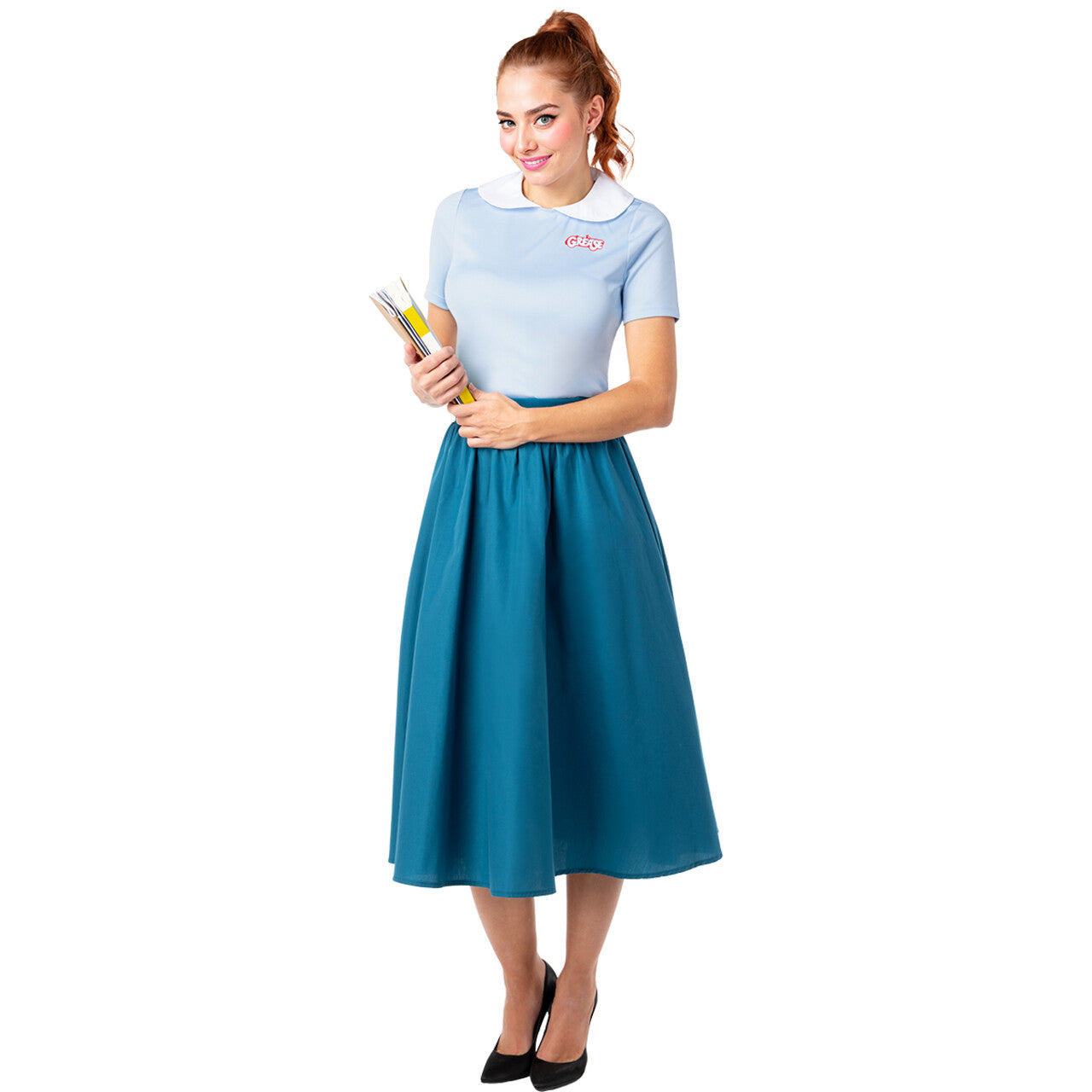 Op deze afbeelding zie je een Kostuums, van het merk Funidelia. Jaren 50 Totally Grease Vrouw Kostuum