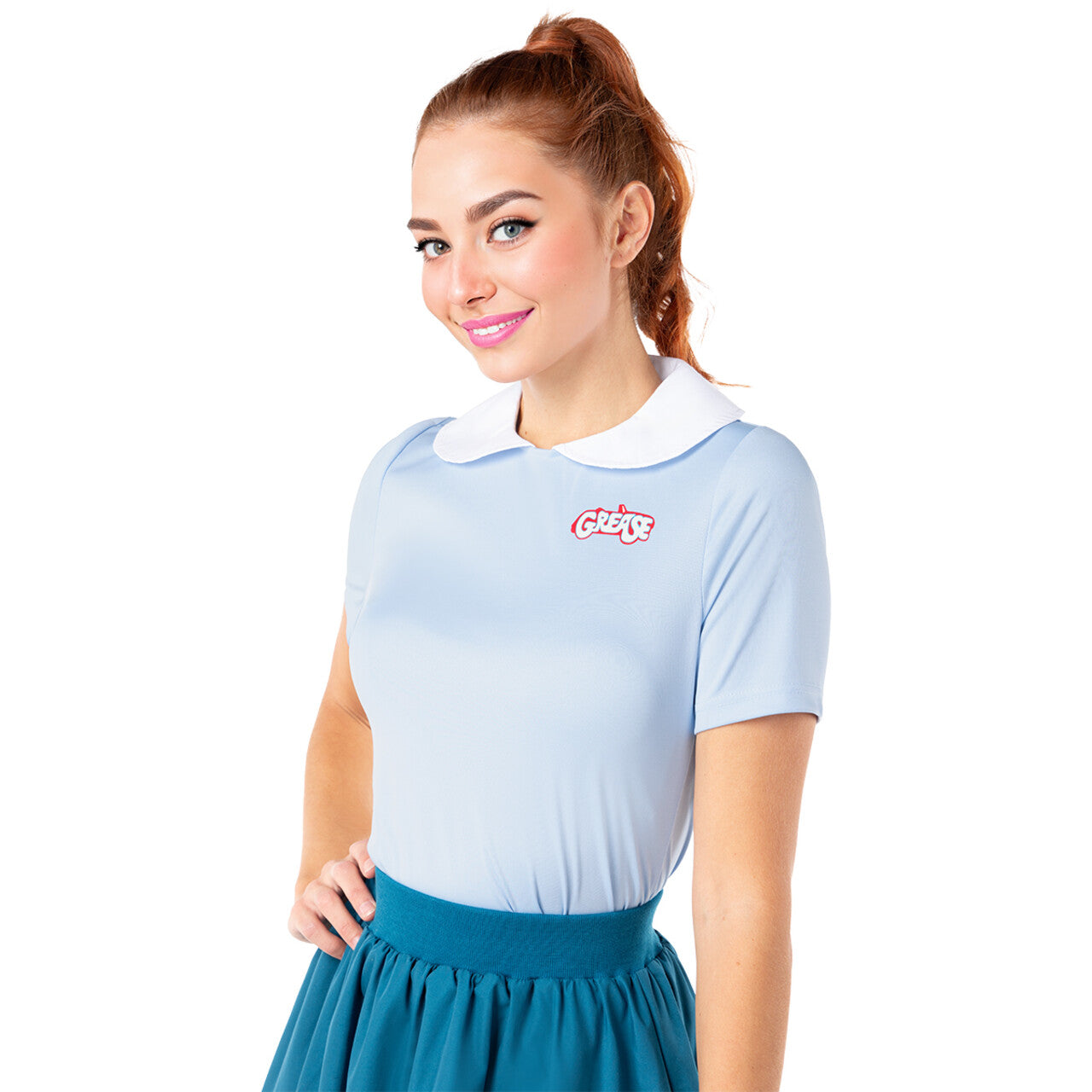 Op deze afbeelding zie je een Kostuums, van het merk Funidelia. Jaren 50 Totally Grease Vrouw Kostuum