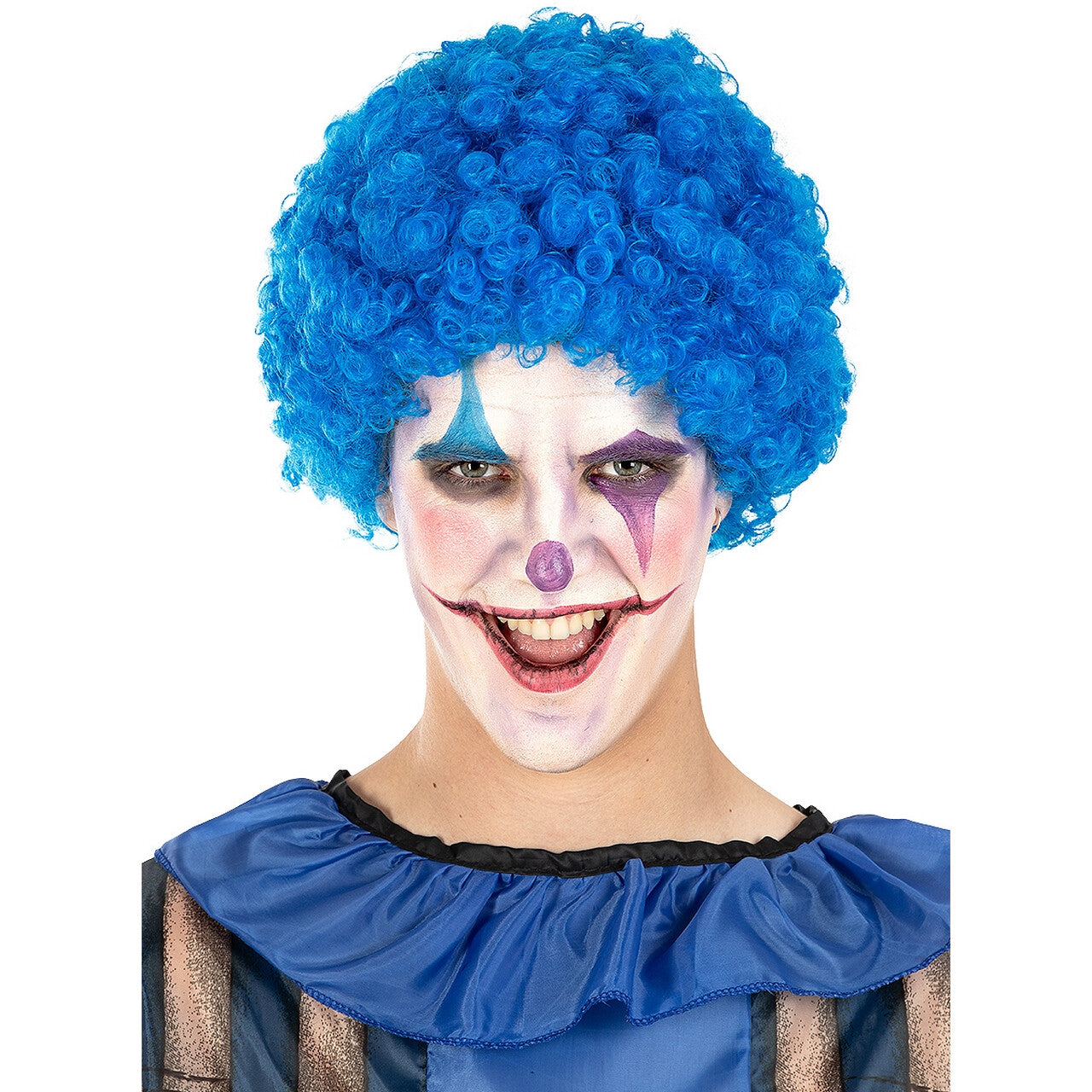 Op deze afbeelding zie je een Kostuums, van het merk Funidelia. Blue Met Gedoe In Het Circus Clown Man Kostuum