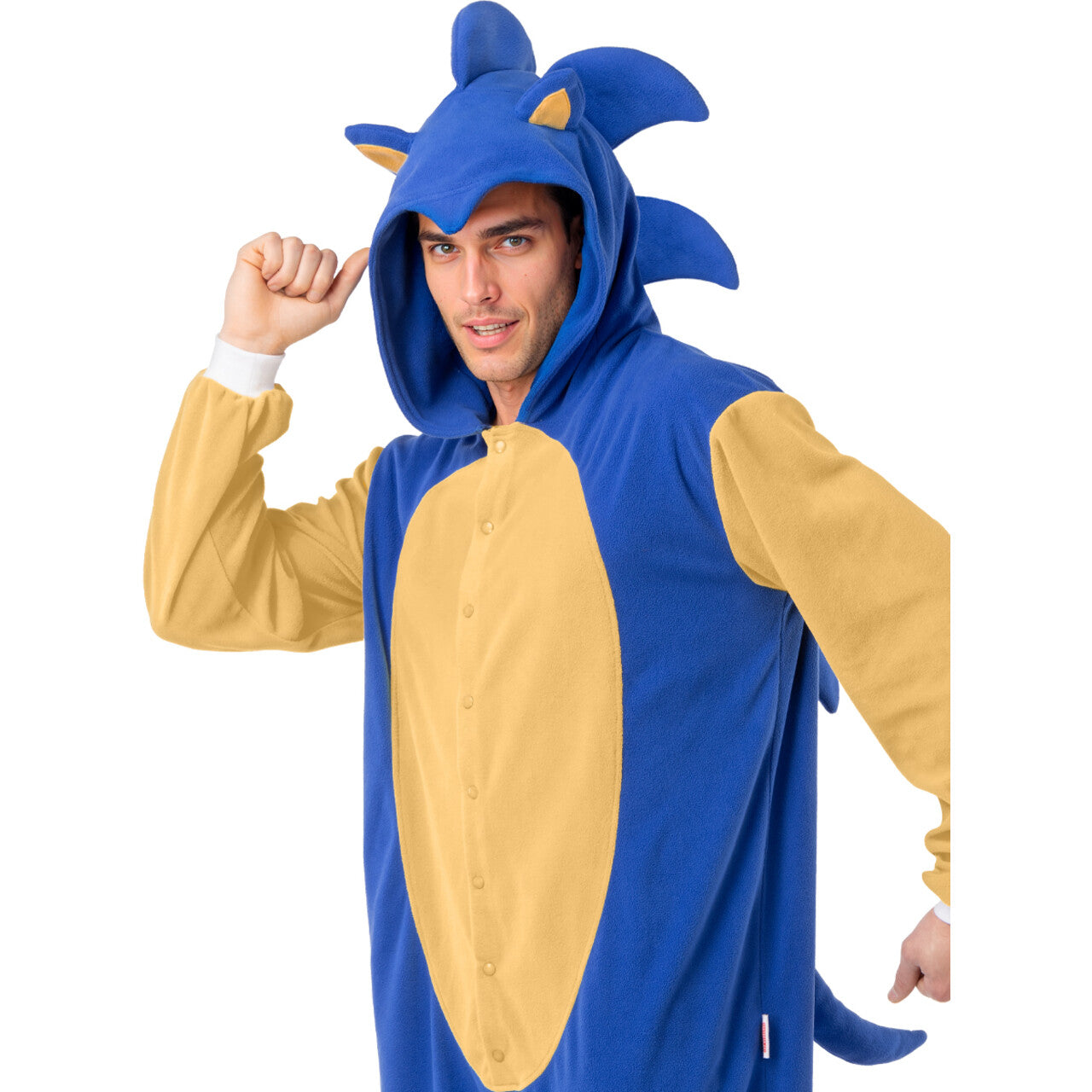 Op deze afbeelding zie je een Kostuums, van het merk Funidelia. Mega Comfy Supersonische Sonic™ Unisex Kostuum