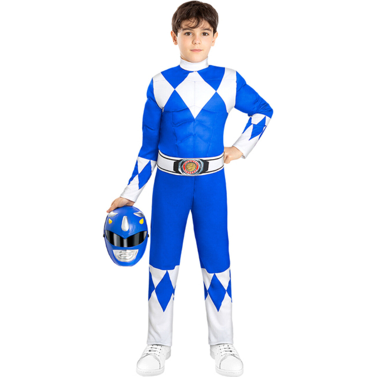 Op deze afbeelding zie je een Accessoires, van het merk Funidelia. Morph Tijd Blauwe Power Ranger Masker Kind