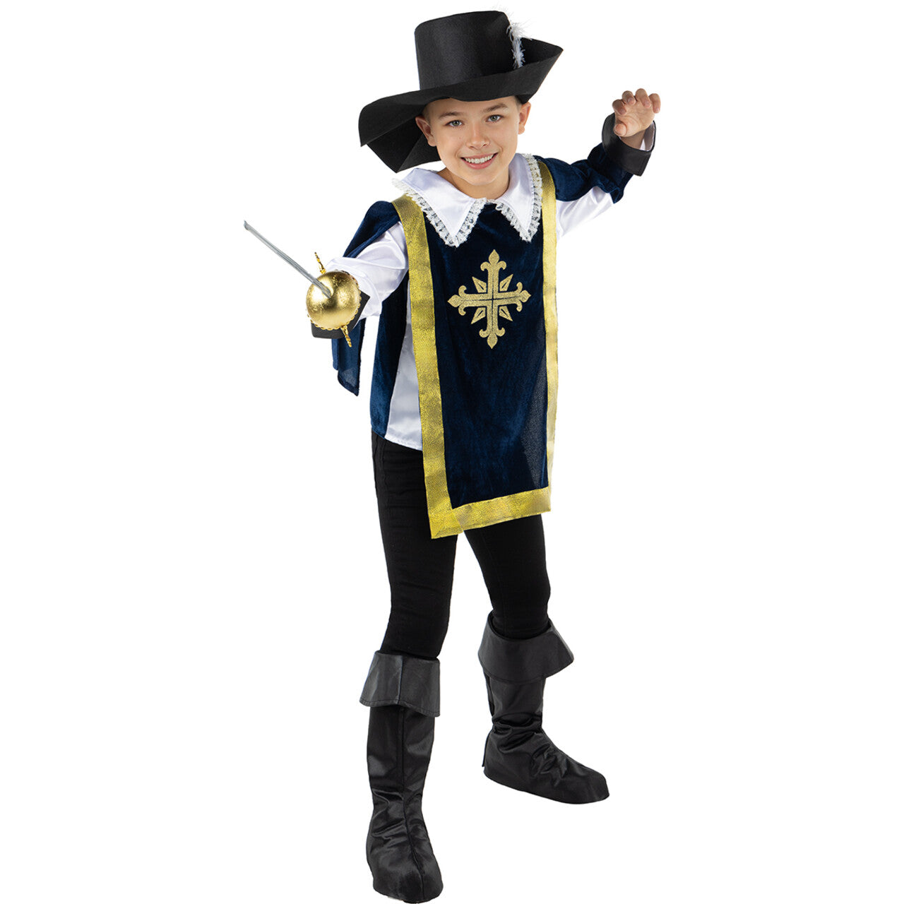 Op deze afbeelding zie je een Kostuums, van het merk Funidelia. Musketier Brave Hendrik Jongen Kostuum