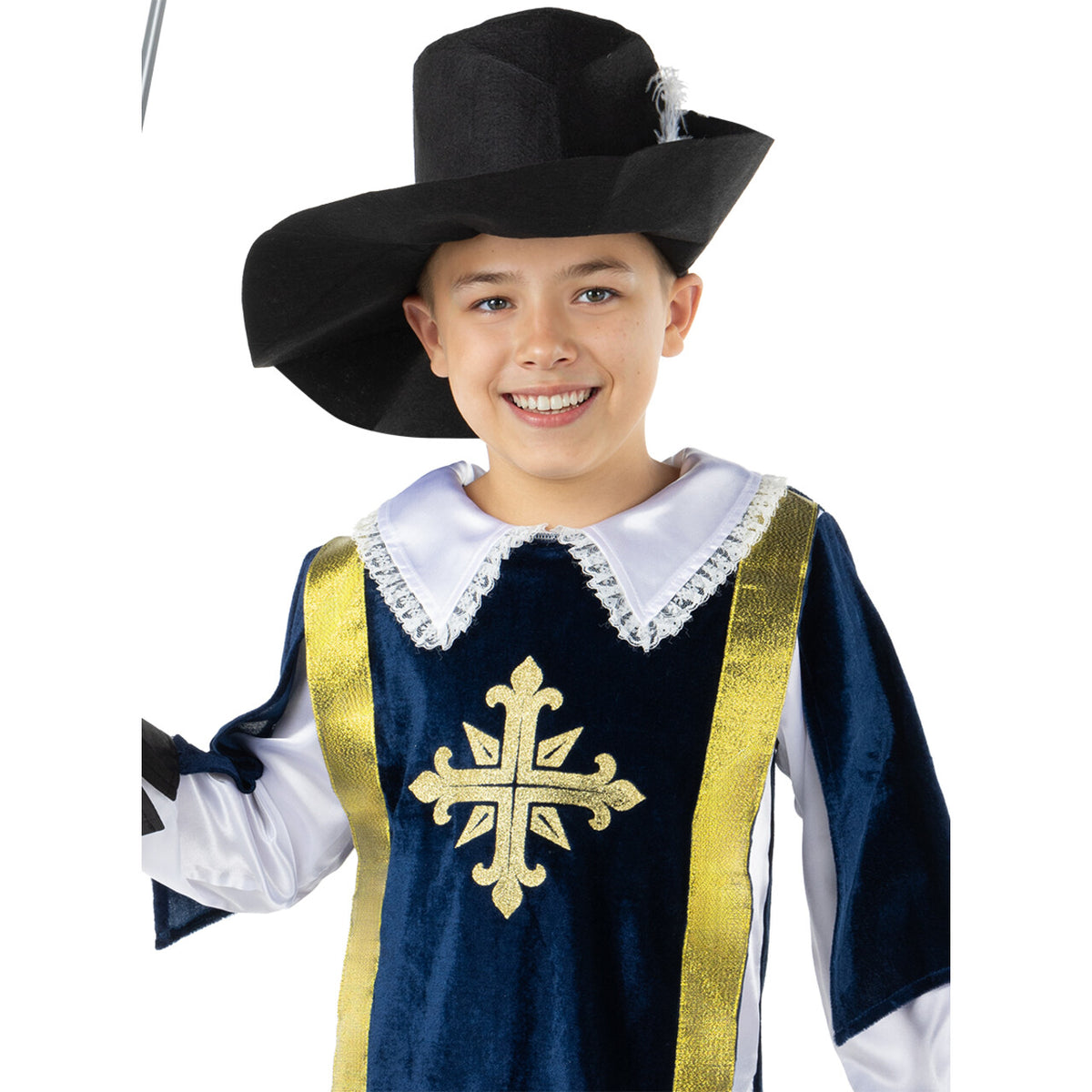 Op deze afbeelding zie je een Kostuums, van het merk Funidelia. Musketier Brave Hendrik Jongen Kostuum