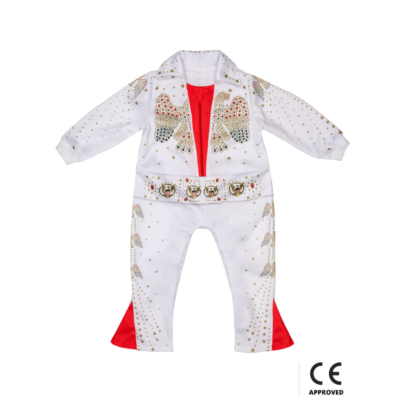 Op deze afbeelding zie je een Kostuums, van het merk Funidelia. Baby Elvis Kind Kostuum
