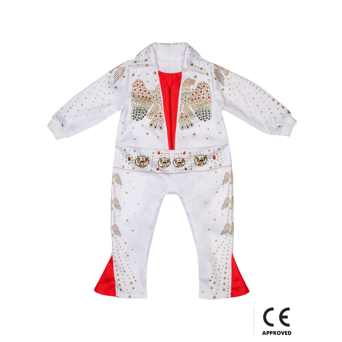 Op deze afbeelding zie je een Kostuums, van het merk Funidelia. Baby Elvis Kind Kostuum