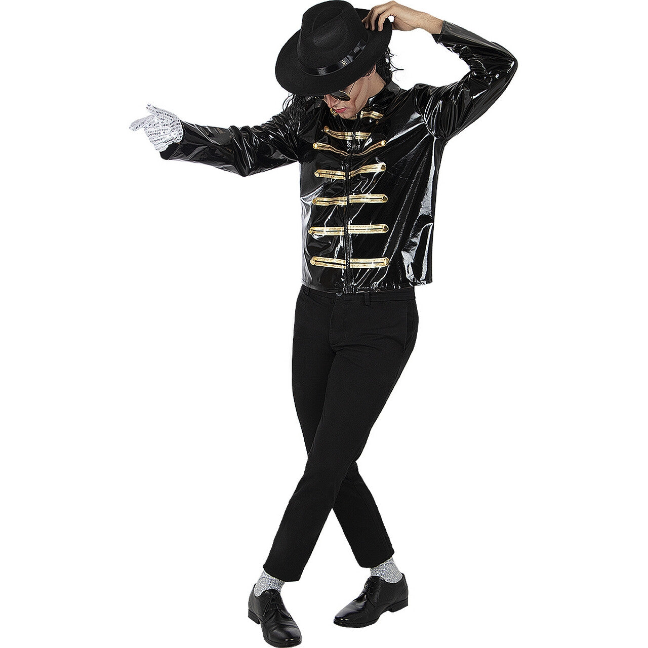 Op deze afbeelding zie je een Accessoires, van het merk Funidelia. Michael Jackson Hoed En 1 Glitter Handschoen