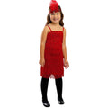 Spetter Rode Flapper Jurk Meisje