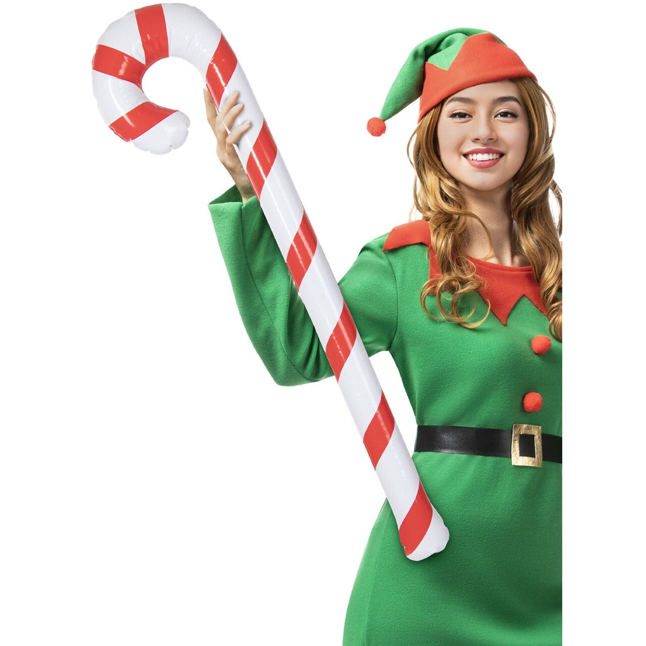 Op deze afbeelding zie je een Accessoires, van het merk Funidelia. Inflatable Candy Cane