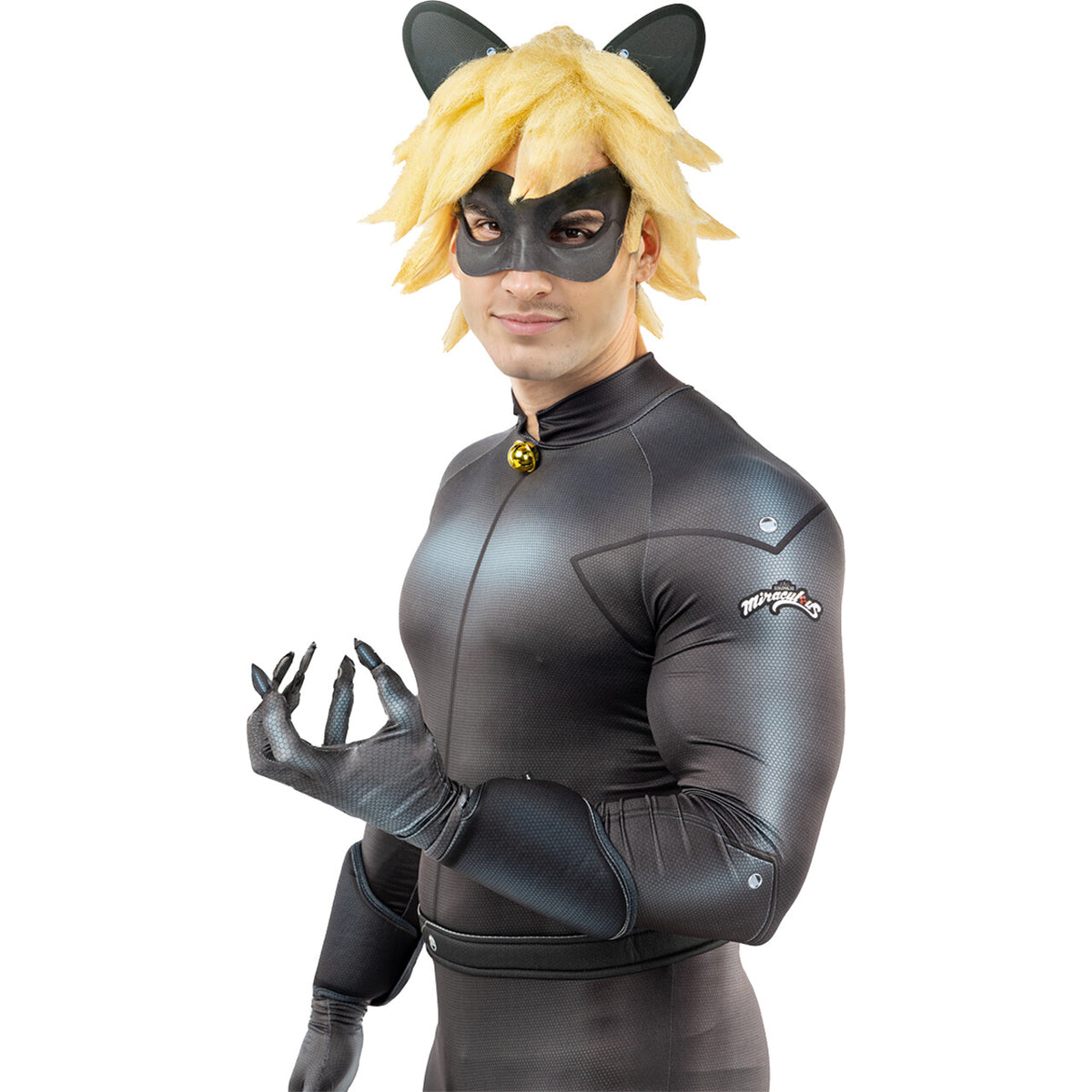 Op deze afbeelding zie je een Kostuums, van het merk Funidelia. Kattige Cat Noir - Miraculous Ladybug Man Kostuum