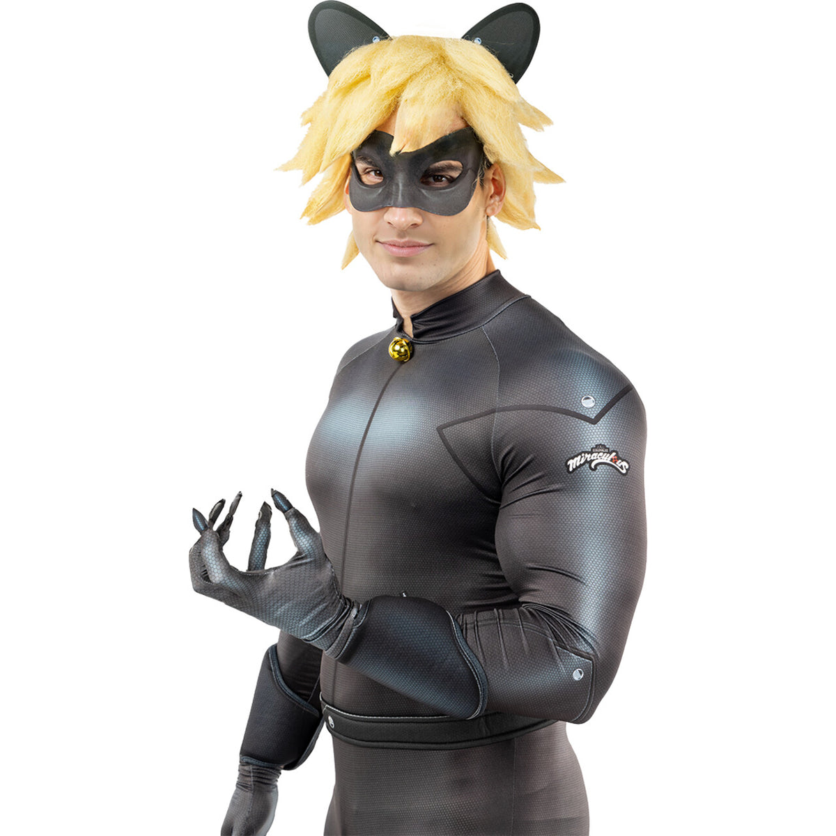 Op deze afbeelding zie je een Kostuums, van het merk Funidelia. Kattige Cat Noir - Miraculous Ladybug Man Kostuum