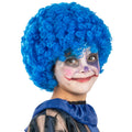 Blauwe Krullenpruik Clown