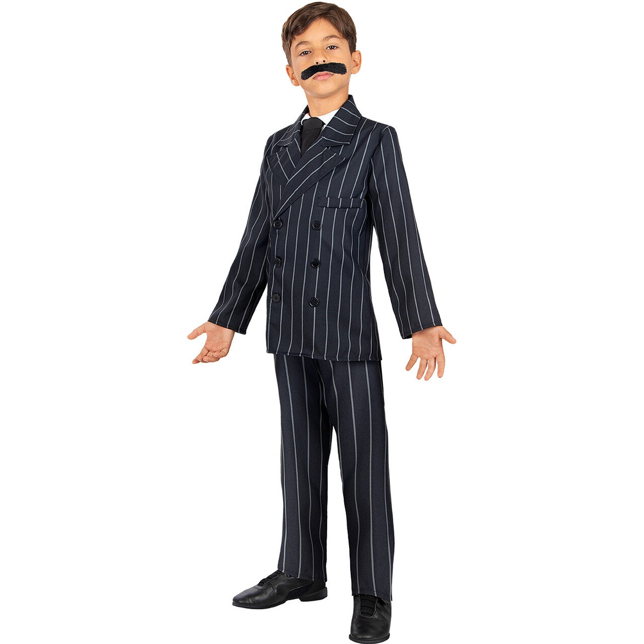 Op deze afbeelding zie je een Kostuums, van het merk Funidelia. Geinige Gomez Addams Jongen Kostuum