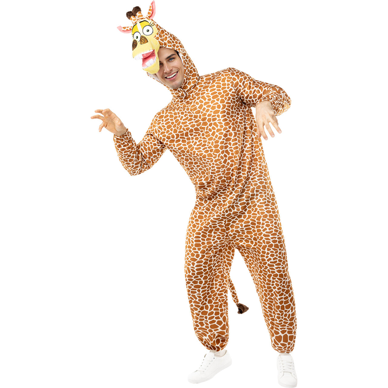 Op deze afbeelding zie je een Kostuums, van het merk Funidelia. Madagascar Melman De Lollige Giraf Unisex Kostuum