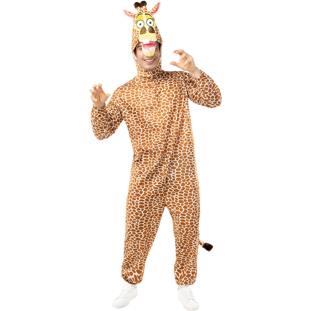 Op deze afbeelding zie je een Kostuums, van het merk Funidelia. Madagascar Melman De Lollige Giraf Unisex Kostuum