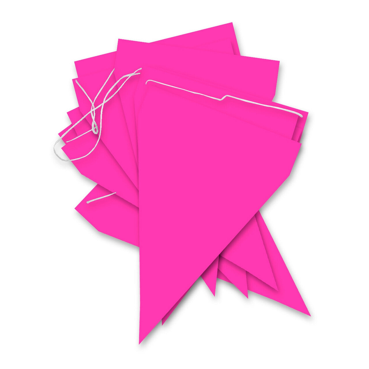 Op deze afbeelding zie je een Decoratie, van het merk Funidelia. Donker Roze Feest Vlaggenlijn 9 Wimpels 3 Meter