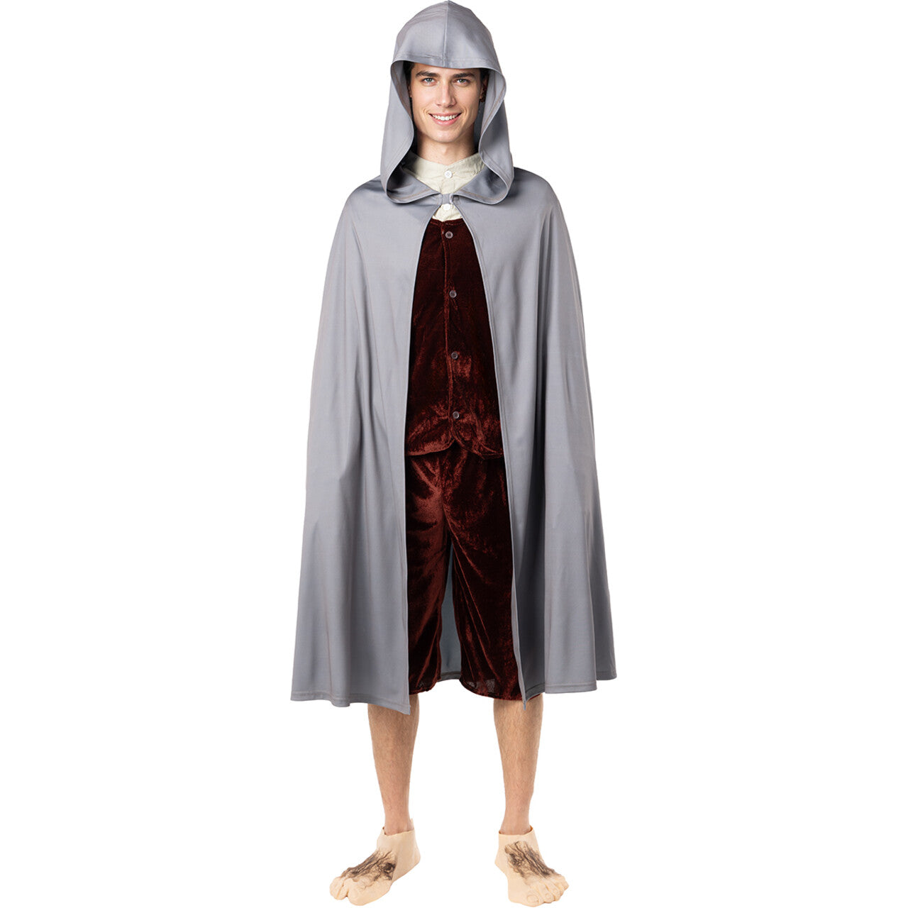 Op deze afbeelding zie je een Kostuums, van het merk Funidelia. Middeleeuwse Cape Hobbit The Lord Of The Rings Unisex