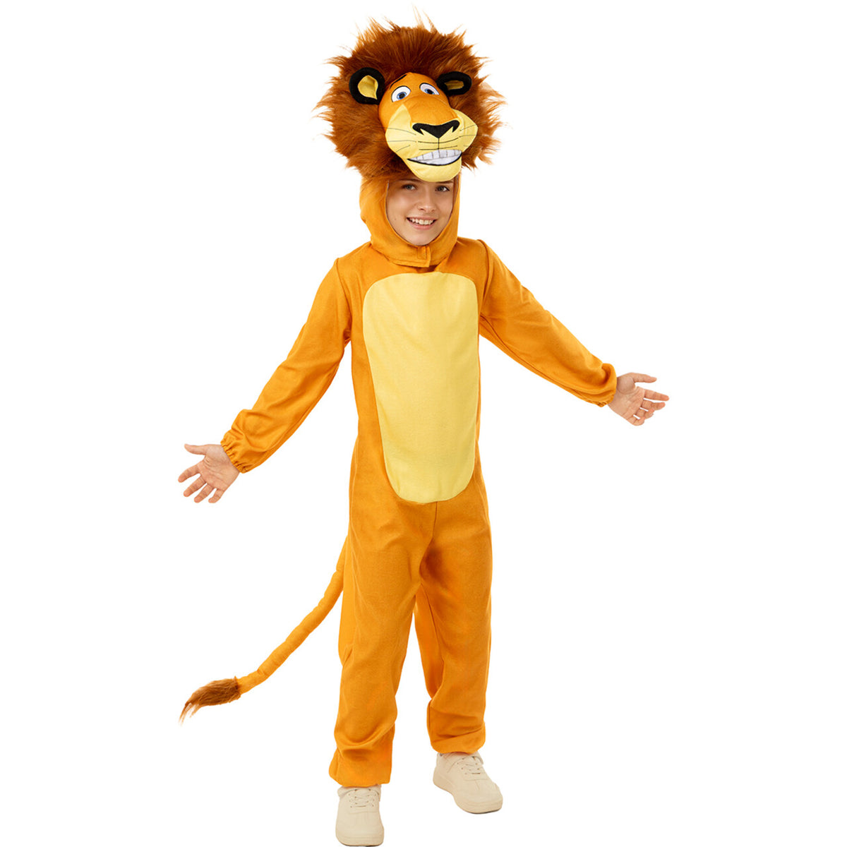 Op deze afbeelding zie je een Kostuums, van het merk Funidelia. Madagascar Alex De Vriendelijke Leeuw Kind Kostuum