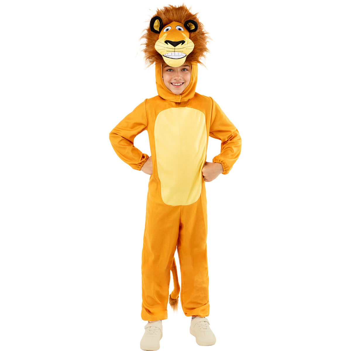 Op deze afbeelding zie je een Kostuums, van het merk Funidelia. Madagascar Alex De Vriendelijke Leeuw Kind Kostuum